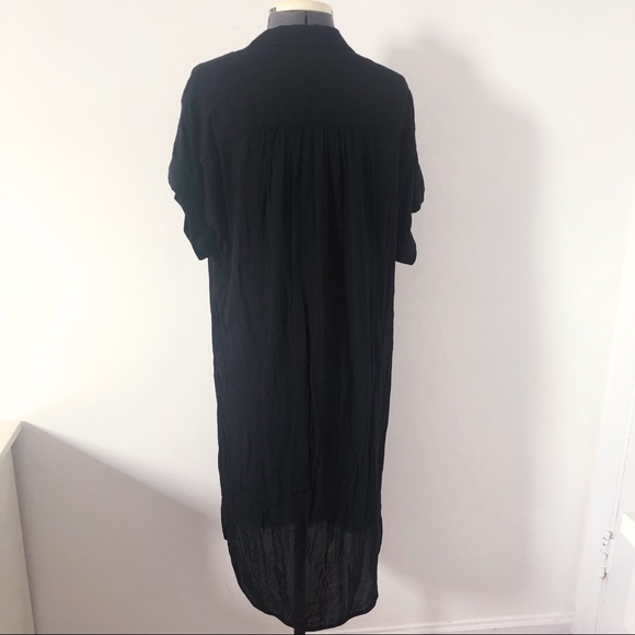 🎀 5/$25 H&M L.O.G.G. black vertical stripe modal shirt dress sz 0 - Picture 5 of 14